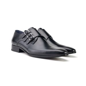 Sapato Social Masculino Monk Strap SMB 24005 Calf Anil
