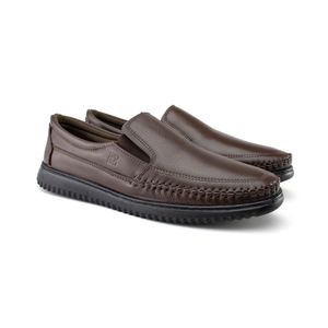 Sapato Mocassim Masculino em Couro SLU 40500 MESTIÇO