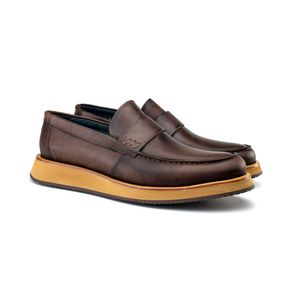 Sapato Mocassim Casual Masculino SCBE 774 COURO FOSSIL